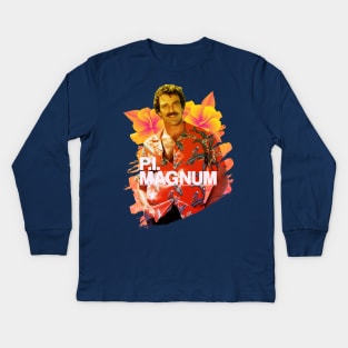 Magnum PI - Flowers Kids Long Sleeve T-Shirt